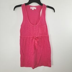 PJ Salvage Hot Pink Babydoll Tank Top Tee Slub Racerback T-Shirt Medium